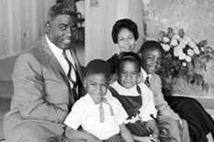 Robinson, his wife and three children