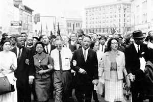 Leader of peaceful civil rights marches