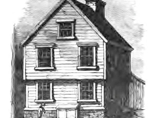 Drawing of the birth place of Franklin
