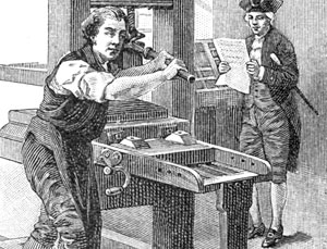 Franklin as a printer