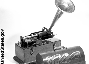 A portable phonograph