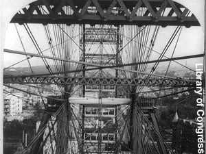 Looking through the Ferris wheel