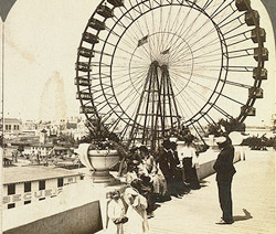 Near the Ferris wheel