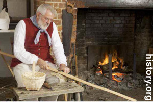 Wood was cut into long strips.