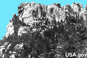 How the mountain looked before the carving