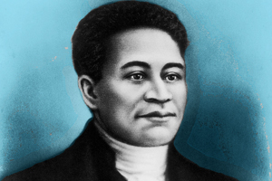 A drawing of Crispus Attucks