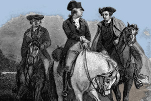 Washington, Henry, and Pendelton on their way to the First Continental Congress
