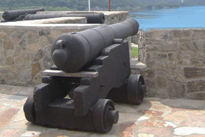 A cannon guarding the Hudson River