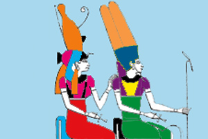Amun and his wife Mut
