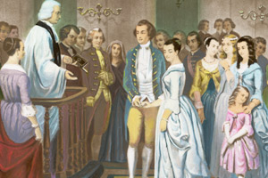 The marriage of George and Martha