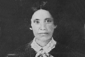 A portrait of a younger Eliza Johnson