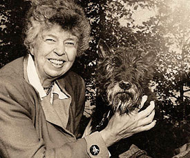 Eleanor with her dog Fala