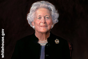 The official portrait of Barbara Bush