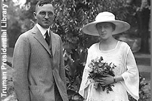 Wedding picture of Harry and Bess Truman <br>in 1919