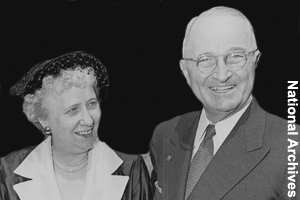 First Lady Bess and President Harry Truman