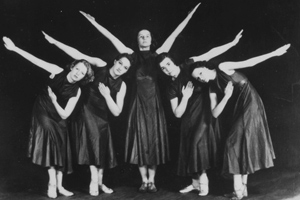 Betty (center) at a dance recital