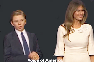 Melania with her son, Baron