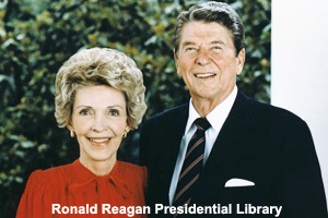 First Lady and President Reagan in 1985