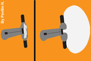 The left side is before an accident; <br>the right is after an accident.