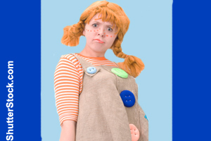 Wearing a costume and make-up