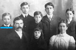 The Eisenhower Family in 1902 <br>Dwight is far left in the photo.
