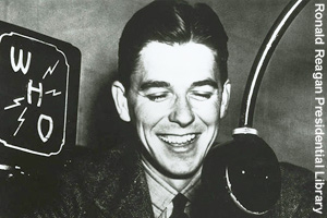 Ronald Reagan, sports announcer in Iowa