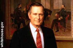 The official portrait of George H.W. Bush