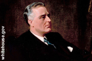 The official portrait of Franklin Delano Roosevelt