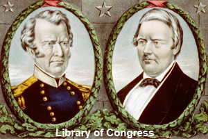 Campaign poster for Zachary Taylor <br>and Millard Fillmore