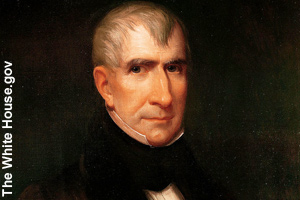 The official presidential portrait of <br>William Henry Harrison