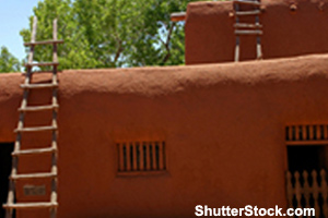 An adobe house