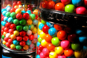 Many gum balls