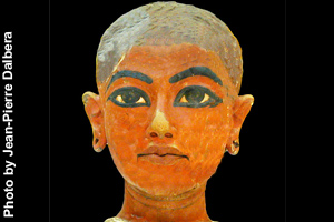A bust of Tutankhamen
