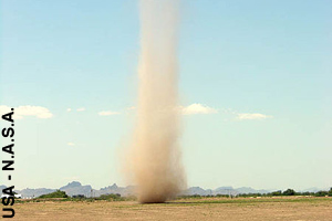 A tornado in the desert is called a dust devil.