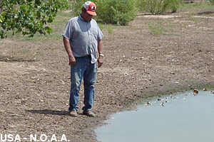 Standing on a dry creek bed